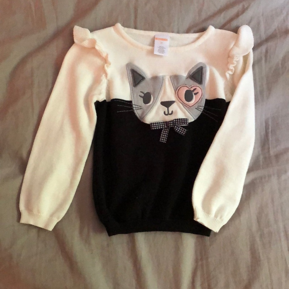 Gymboree kitty sweater 3t